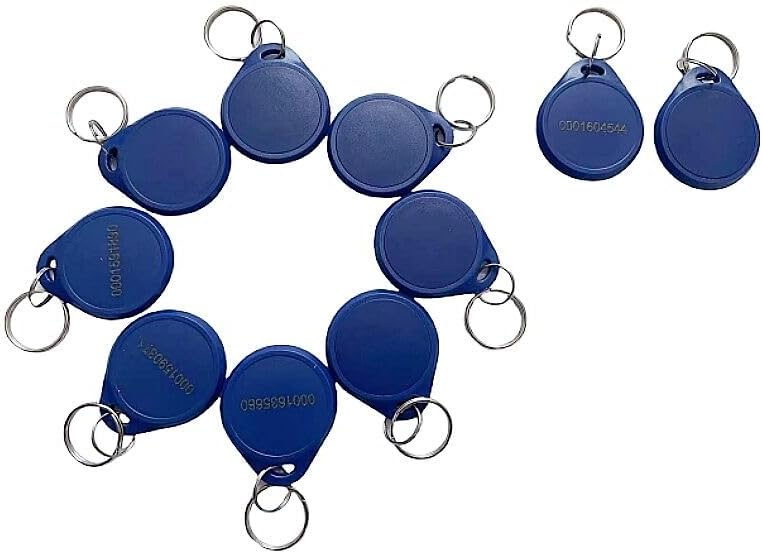 YARONGTECH Dual Frequency RFID Key Fob 125Khz EM4100 and 13.56Mhz M1 chip (Pack of 10) (Blue) - Image 2